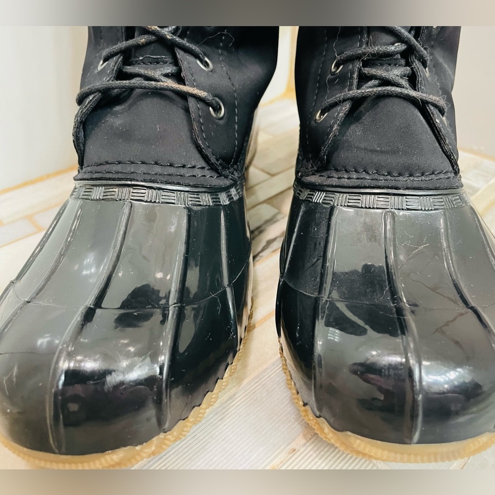 JustFab Black Winter & Rain Duck Boots size 9 - Picture 6 of 16